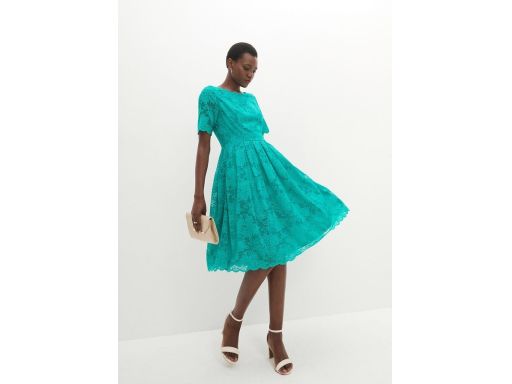 B.P.C koronkowa sukienka szmaragdowa 36/38.