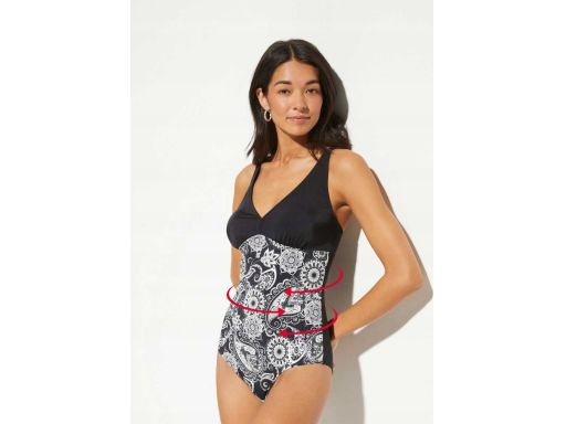 B.P.C Kostium kąpielowy modelujący czarno-biały ^44