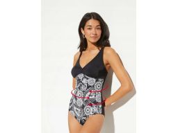B.P.C Kostium kąpielowy modelujący czarno-biały ^44