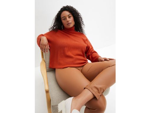 B.P.C sweter oversize miedziany z golfem ^48/50