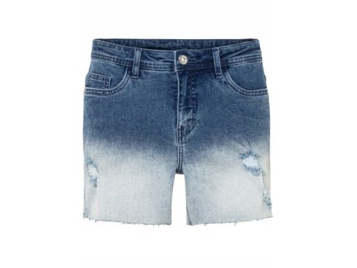 AE9577 krótkie spodenki jeans ombre dziury r.42