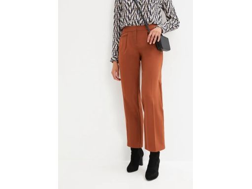 B.P.C spodnie damkie w kant ceglasty brąz ^48