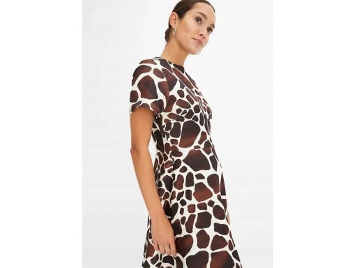 B.P.C sukienka nadruk brązowo-beżowa r.40/42
