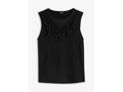 B.P.C top czarny z koronką 40/42.