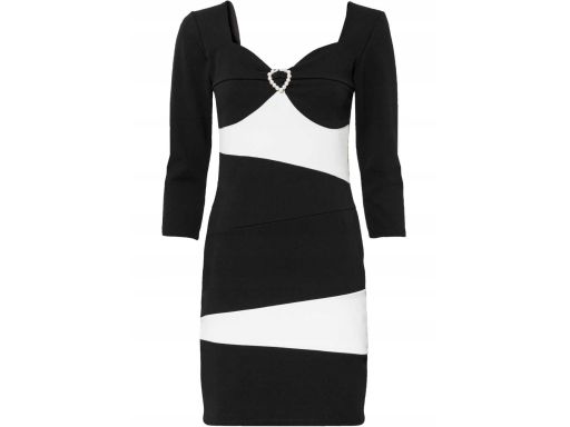 B.P.C sukienka ołówkowa czarno-biała ^36/38