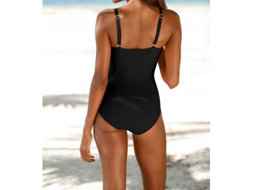 B.P.C kostium jednoczęściowy marszczony czarny 44.