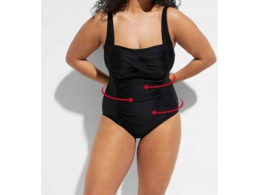 B.P.C kostium jednoczęściowy marszczony czarny 44.