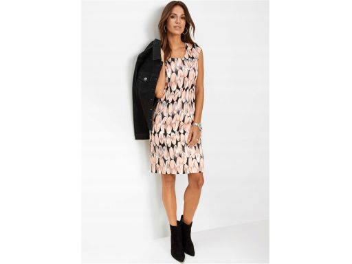 B.P.C. sukienka ołówkowa we wzory brudny stary róż 44.