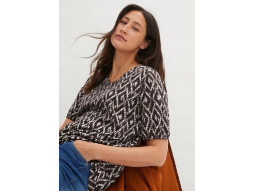 B.P.C bluzka brązowa wzorzysta r.36/38