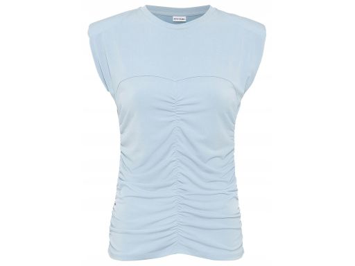B.P.C bluzka top marszczona niebieska ^40/42