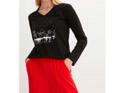 B.P.C bluzka czarna z dżetami świąteczna ^36/38