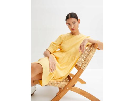 B.P.C sukienka żółta z falbanami 44.