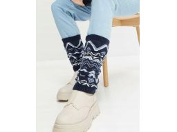 B.P.C ocieplacze dzianinowe granatowe we wzory ^uniwersalne