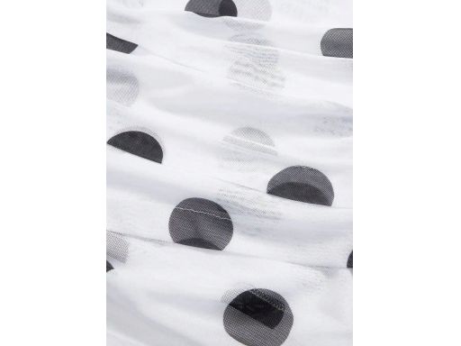 B.P.C biała bluzka siateczkowa w czarne grochy ^44/46