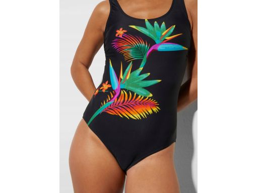 B.P.C kostium kąpielowy czarny z kolorowym wzorem ^48