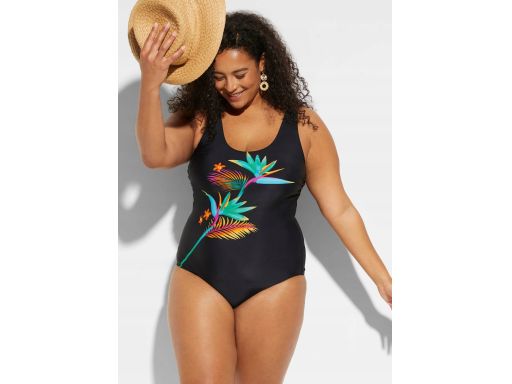 B.P.C kostium kąpielowy czarny z kolorowym wzorem ^48