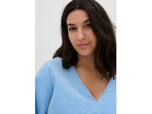 B.P.C sztruksowa bluzka tunikowa niebieska ^42