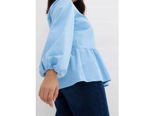 B.P.C sztruksowa bluzka tunikowa niebieska ^42