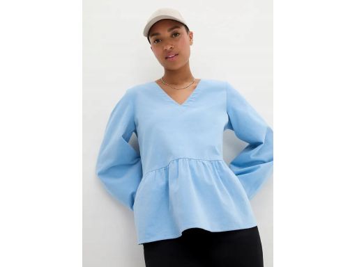 B.P.C sztruksowa bluzka tunikowa niebieska ^42