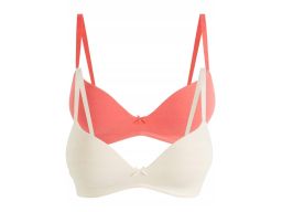 B.P.C 2-pak biustonoszy bawełnianych miękkich z fiszbiną r.85A