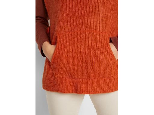 B.P.C kamizelka dzianinowa pomarańczowa damska z wiązaniem 40/42.