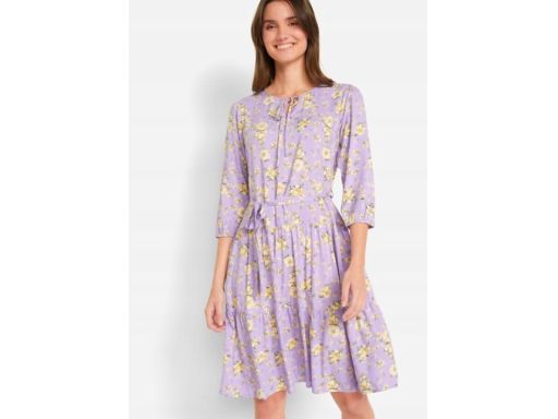 B.P.C sukienka w kwiaty fiolet r.46