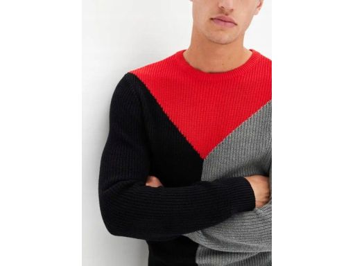 B.P.C kolorowy sweter męski ^60/62, XXL