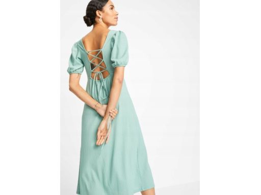 Sukienka zielona midi wiązanie r.48/50