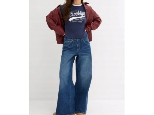 B.P.C t-shirt granatowy z nadrukiem r.36/38