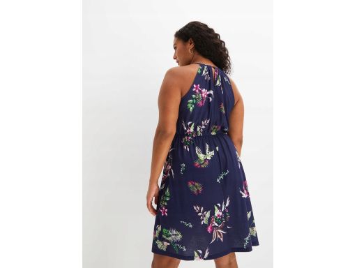 B.P.C sukienka granatowa z nadrukiem ^44/46