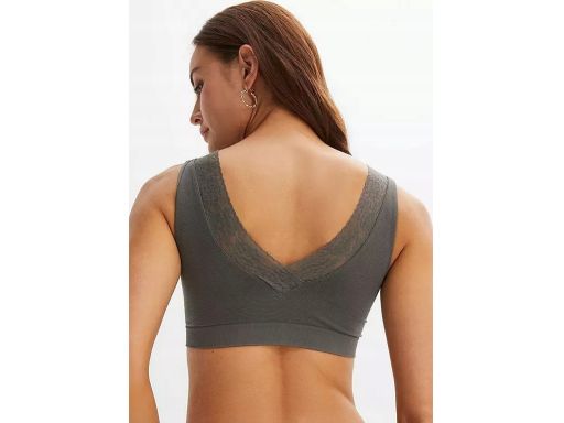 B.P.C 2-pak biustonosz bustier top szary z koronką S.