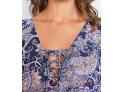 B.P.C sukienka tunika plażowa szyfonowa wielokolorowa ^48/50