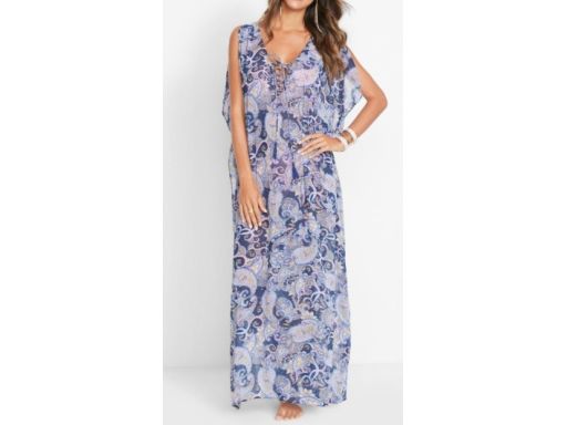 B.P.C sukienka tunika plażowa szyfonowa wielokolorowa ^48/50