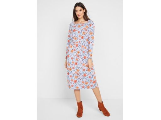 Wzorzysta sukienka midi dżersejowa r.40/42