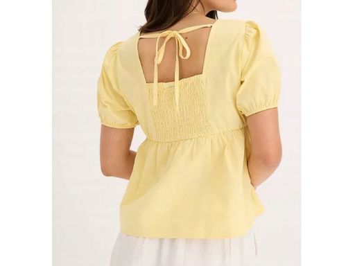 B.P.C bluzka żółta z baskinką 48.