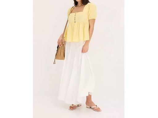 B.P.C bluzka żółta z baskinką 48.