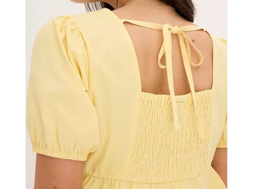 B.P.C bluzka żółta z baskinką 48.