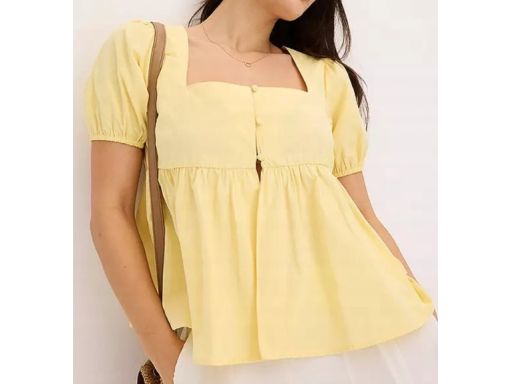 B.P.C bluzka żółta z baskinką 48.