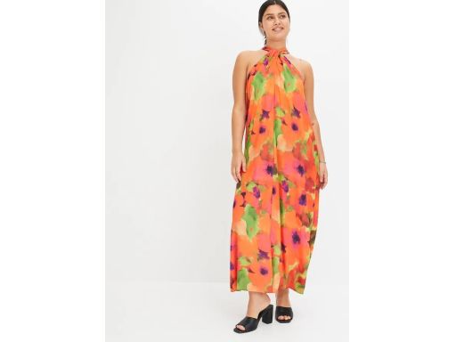 B.P.C długa sukienka kolorowa we wzory z ozdobnym splotem ^40