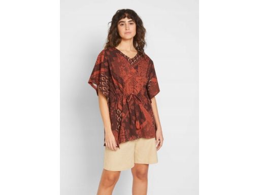 Bonprix bluzka wzorzysta frędzle obszerna 36/38.