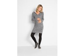 B.P.C dzianinowa ciążowa sukienka kaptur z misiem r.48/50