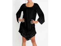 B.P.C tunika plażowa z koronką czarna ^40