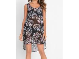 B.P.C plażowa tunika z nadrukiem prześwitująca ^36