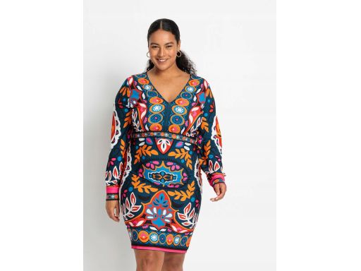 B.P.C sukienka ołówkowa kolorowa ze wzorem ^36/38