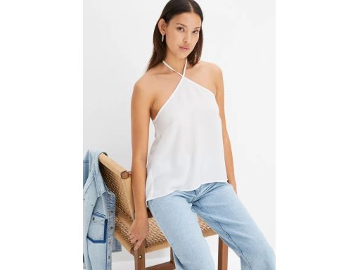 B.P.C bluzka biała wiązana na szyi 48.