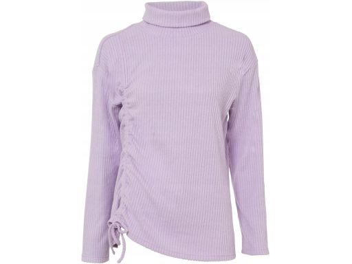 B.P.C golf fioletowy prążkowany z marszczeniem 40/42.