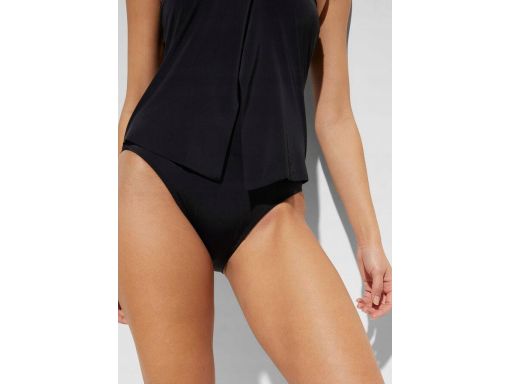 B.P.C kostium jednoczęściowy czarny z wiązaniem na szyi r.44