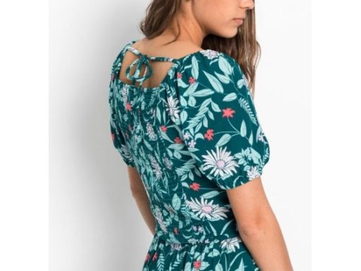 B.P.C bluzka krótka zielona we wzory r.42