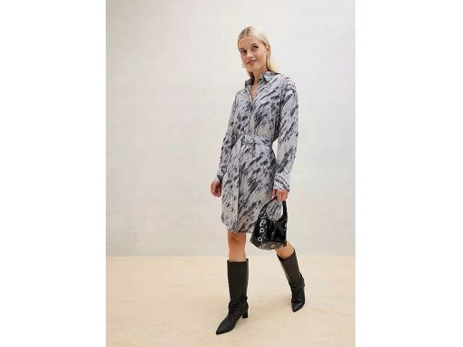 B.P.C sukienka szmizjerka z paskiem we wzory ^42