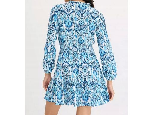 B.P.C sukienka tunikowa we wzory z frędzlami boho 44/46.